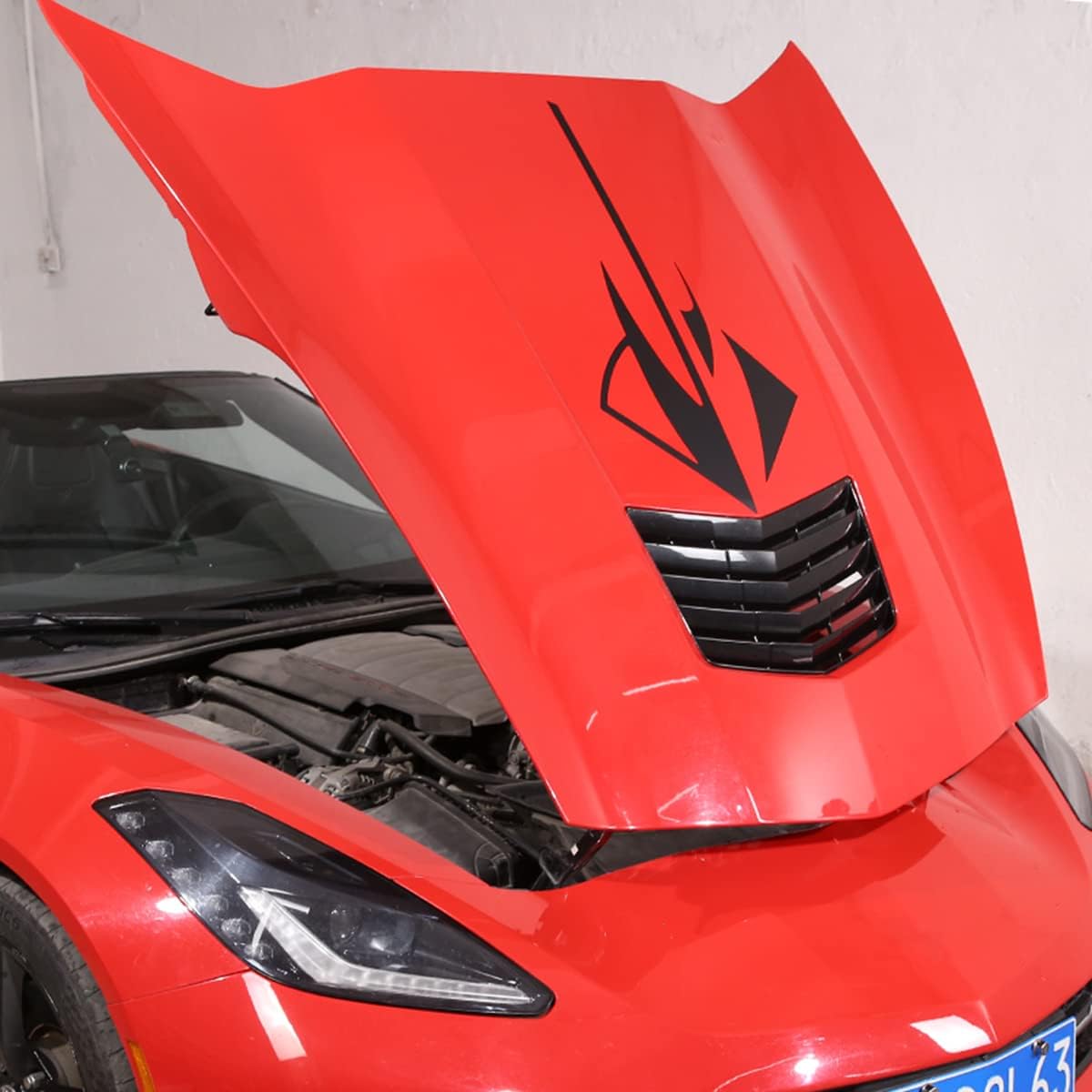 Fit for Chevrolet Corvette C7 2014-2019 Front Hood Center Position Sticker Stingray Logo Style Car Sticker Decoration