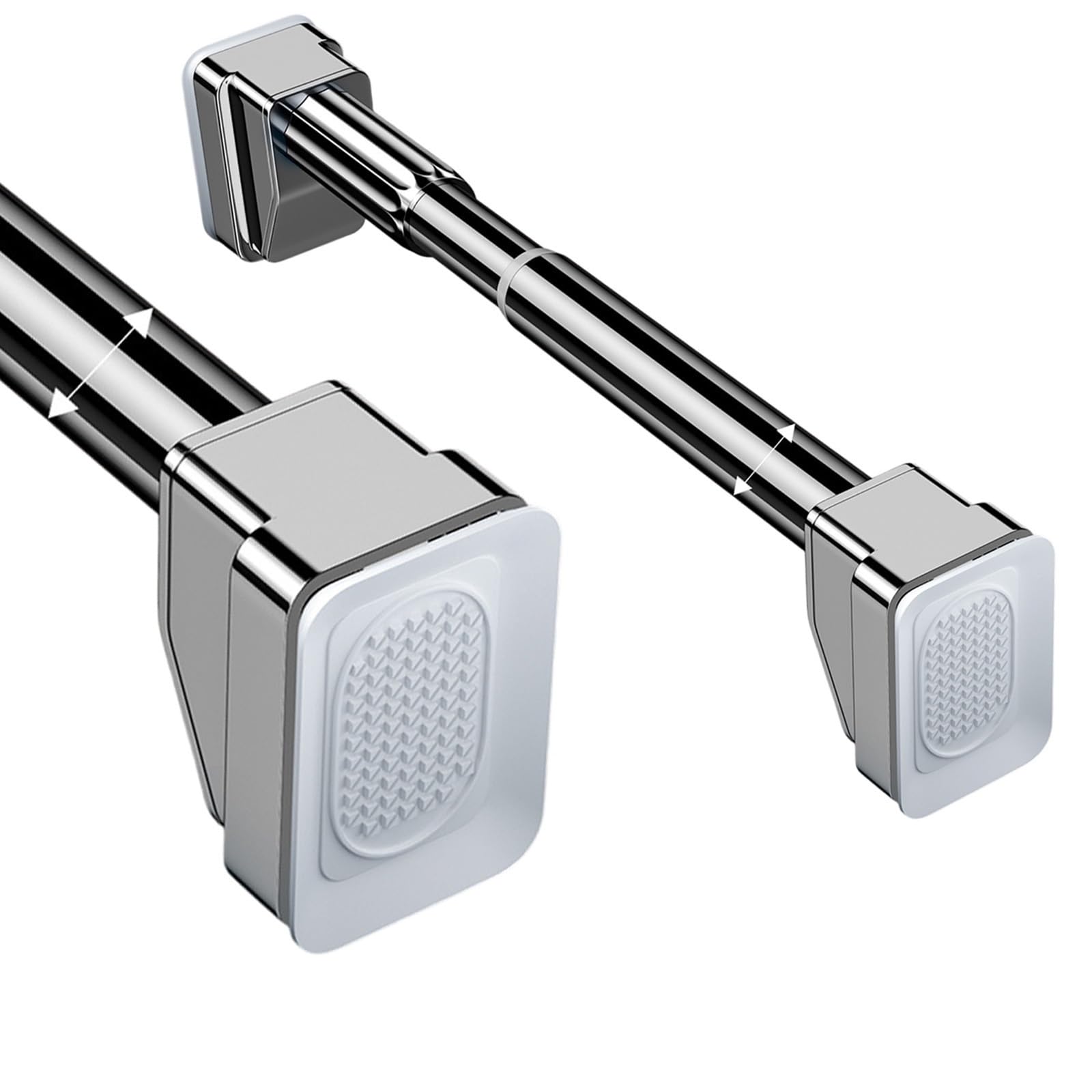 WQPMNYG Adjustable Stainless Steel Tension Rod 40-500cm, No Drill Shower Curtain Rod, Curtain Pole for Bathroom, Closet, Door, Kitchen, SUS, 360-450cm (142-177in)