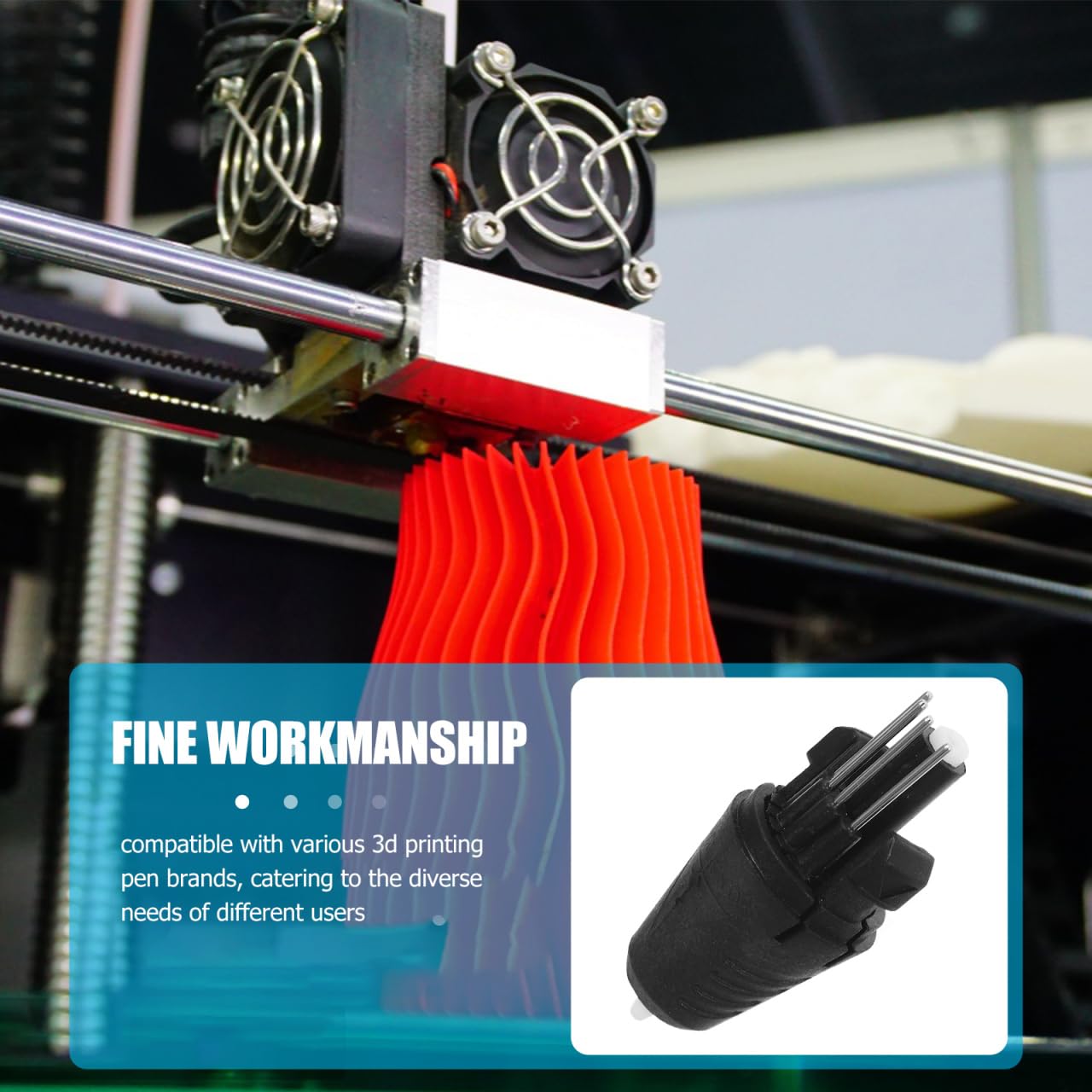 Stylo d'impression 3D pour imprimante 3D - Module de pointe de stylo d'impression 3D - Pointe de stylo en plastique noir