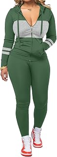 STOLKISS Women 2 Piece Outfits Workout Sets Bodycon Tracksuits Jogger Set | long sleeve zip up hoodies match sweat pants set,suitable for young,student,fitness,running,daily,gym,outdoor,school,travel