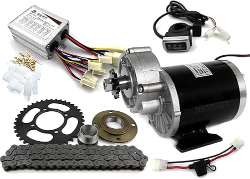 L-más rápido 24V36V48V 450W triciclo eléctrico Kit de motor con acelerador de pulgar 38T Rueda de cadena para cadena 420