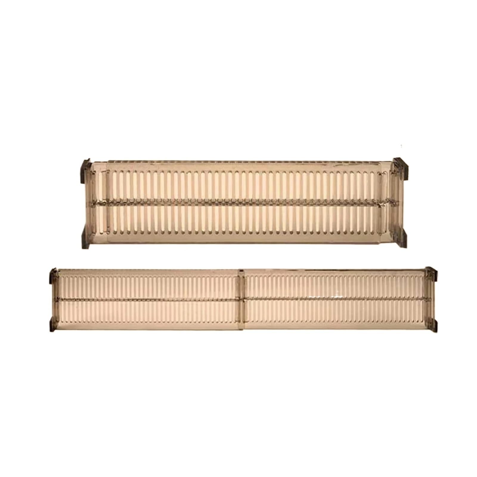 Generico 2/4/6/8PCS Assicella Regolabile Divisori for cassetti Camera da letto Biancheria intima Partizione a scomparsa Cassetto Organizzatore Trasparente Utensili da cucina(6pcs)