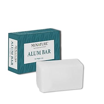 Mi Nature Pure Alum Bar 100G |Natural Phitkari Block |Potassium Alum Stone |Shaving Bar |Skin Astringent |Water Clarifier |Odor Control