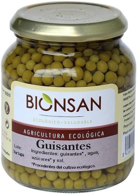Guisantes bio tarro 350g Bionsan