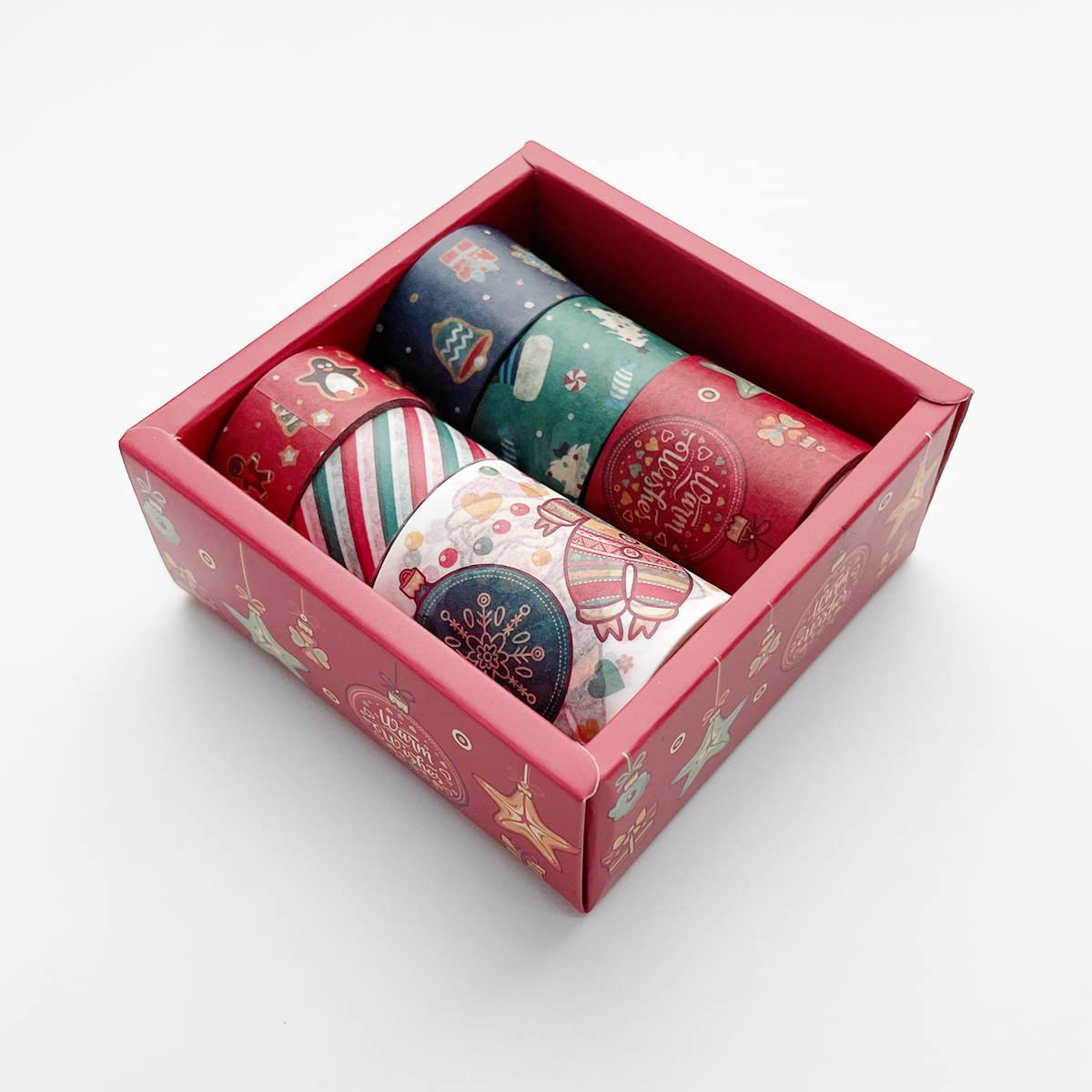 Cinta Adhesiva 6pcs / Kit Feliz Navidad Cinta Cinta Festiva Cinta Washi Tape Bricolaje Cinta de enmascarar Pegatinas de Embalaje Decorativo Cinta Adhesiva Decorativa