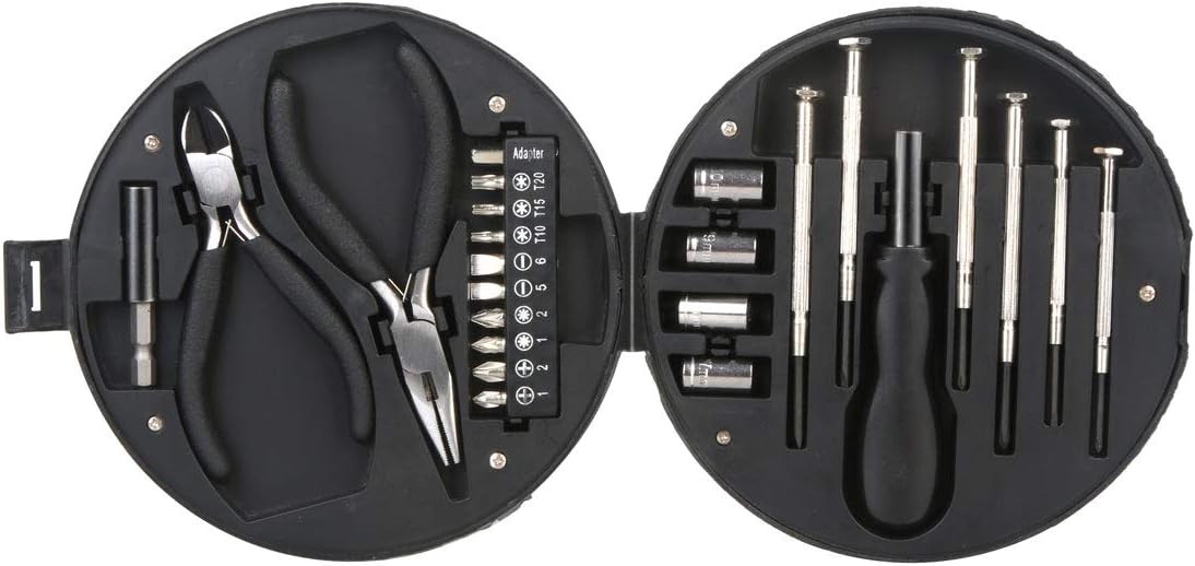 Dr. Prepare 24-Piece Auto Repair Tool Kit with Screwdrivers, Sockets, and More Handy Tools in Storage Case for Car Maintenance, House Repairs, and DIY
