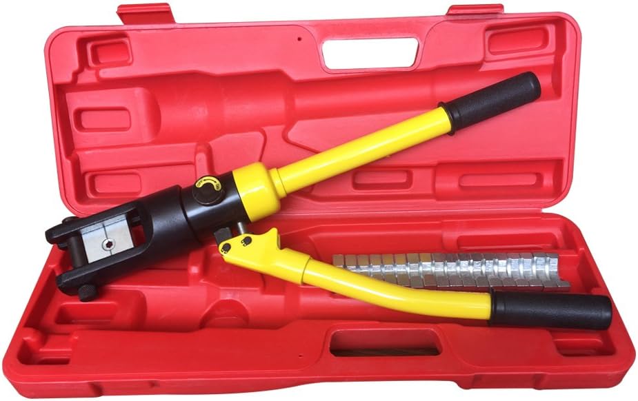 HAPDUX YQ Series 8 Ton Hydraulic Wire Battery Cable Lug Terminal Crimper Crimping Tool With 10 Sets of Die Pairs 16-240mm2