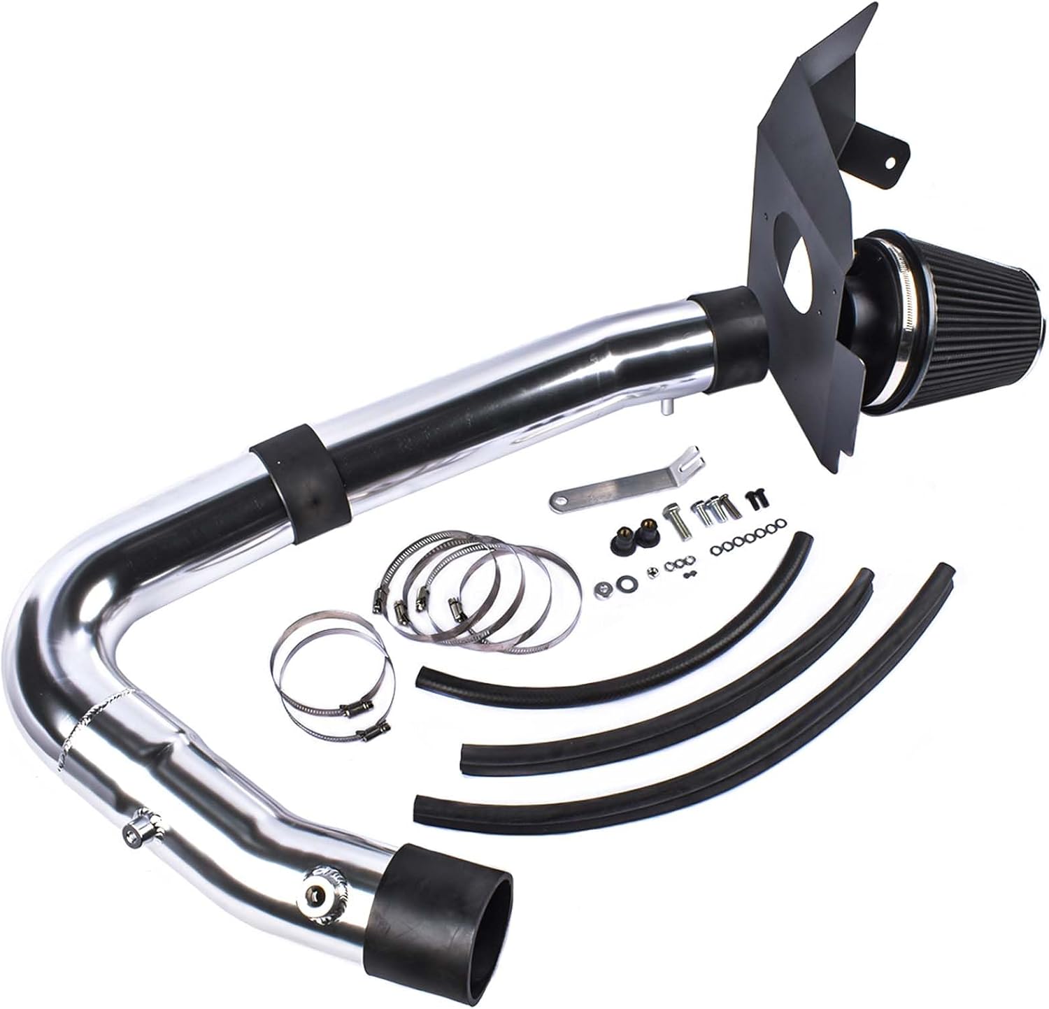 Heat Shield Cold Air Intake Black Filter Replacement for 2011-2020 Chrysler 300 300C Dodge Challenger Charger 3.6L V6 HI-DG-12CK-1-L