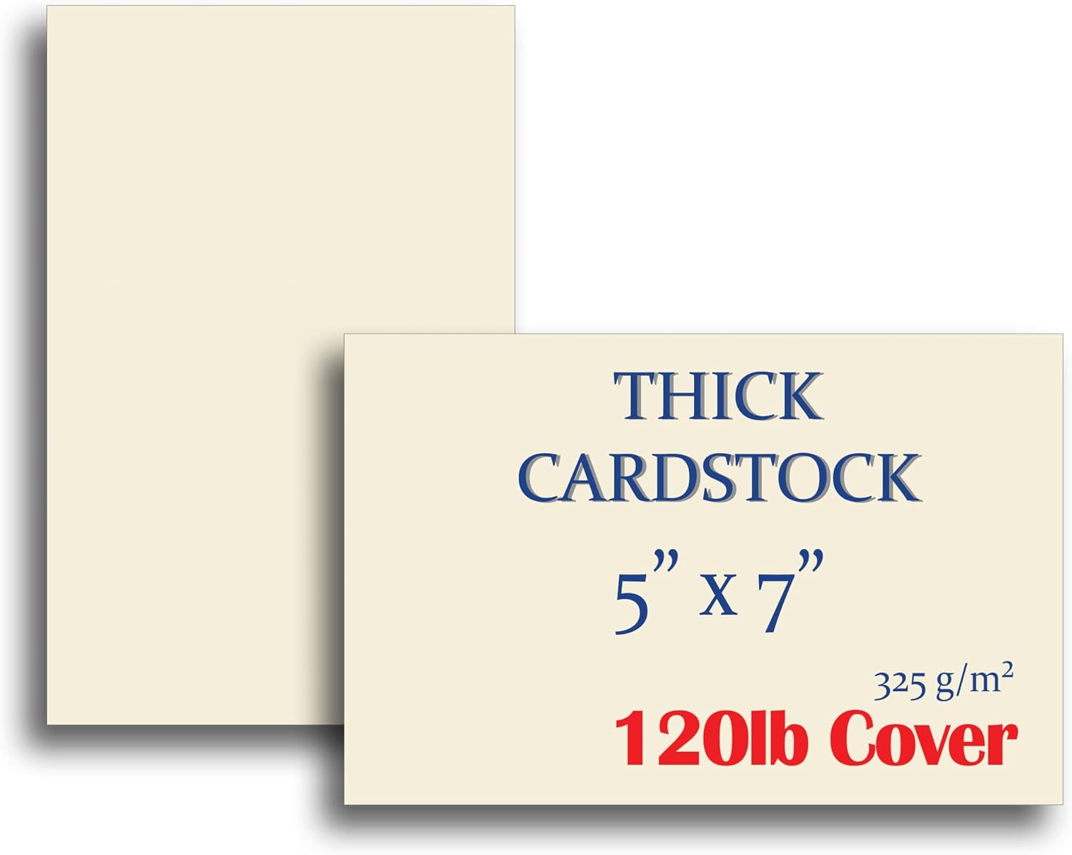 Thick & Heavy Cardstock 120lb Cover 5" x 7" Natural