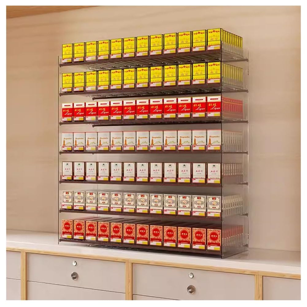 Boîte en acrylique pour magasin pour ranger et distribuer les paquets de tabac