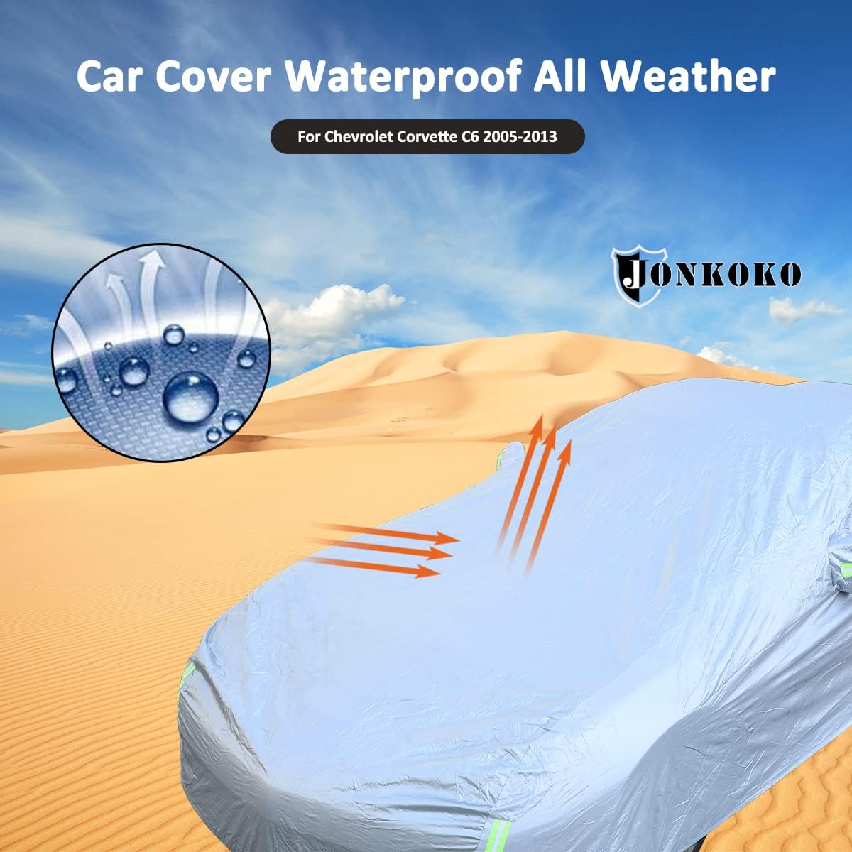 Car Windshield Sunshade, Car Sun Shade Full Rear Window Shades for Chevrolet Corvette C6 2005-2013, UV Rays Sun Visor Protector (Car Cover)