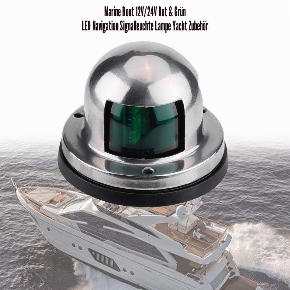 positionslichter boot,Positionsleuchten Led Boot,Tbest Marine Boot Navigationslicht,12V/24V Edelstahl Rot & Grün Led Navigationslampe Licht Signallicht Lampe Yacht Zubehör