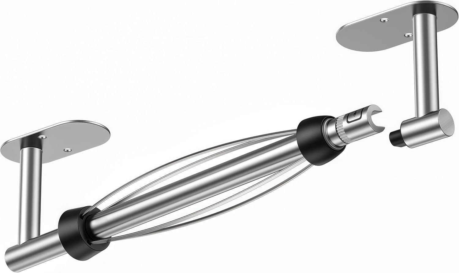 FORIOUS Paper Towel Holder Under Cabinet, One Hand Operable with Adjustable Damping for Easy Tear, Adhesive or Drill Wall Mount, SUS304 Commercial Paper Towel Holder for Kitchen Bathroom, Sliver