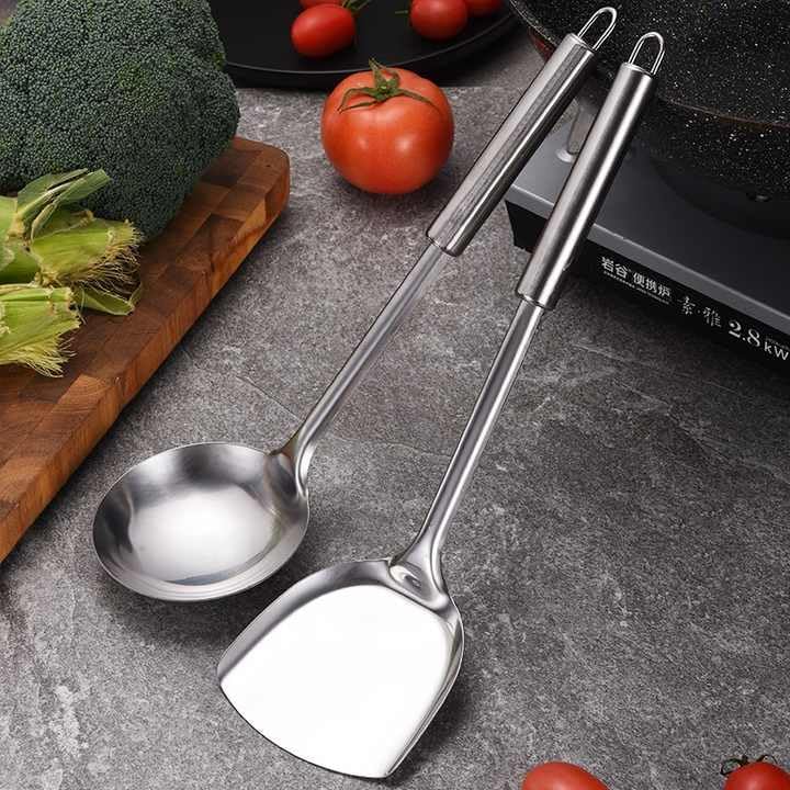 Stainless Steel Utensil Set, 9-Piece Kitchen Cooking Utensils with Holder