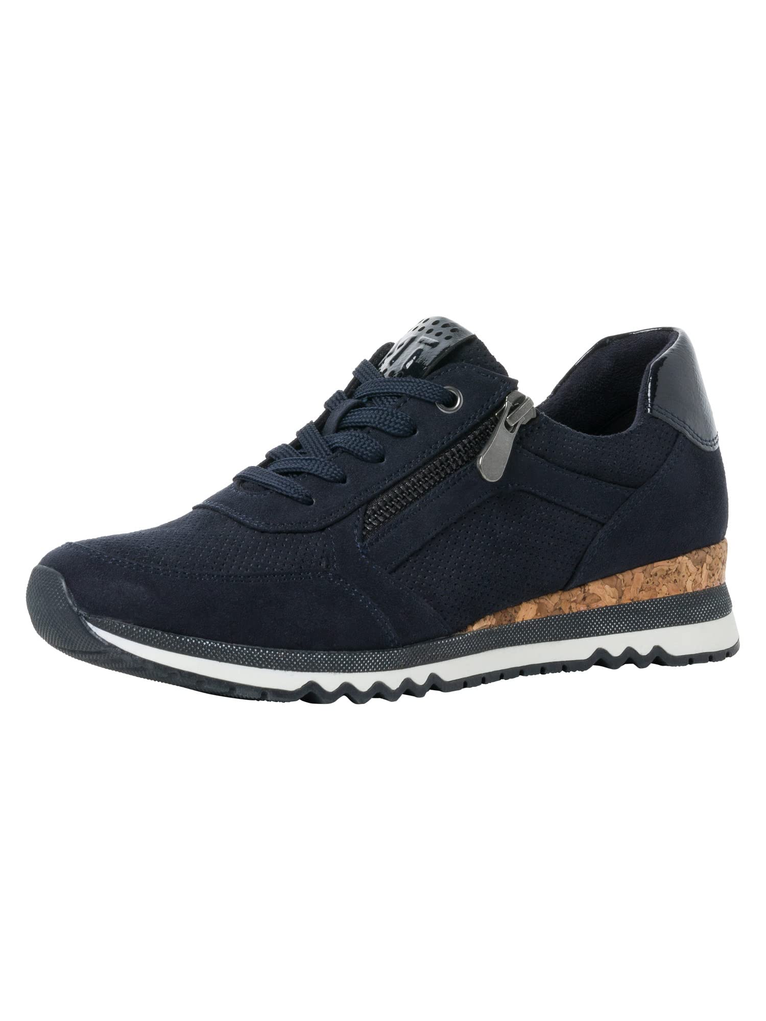 Marco Tozzi Damen Sneaker flach mit Schnürsenkeln und Reißverschluss Vegan