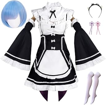 Lmetsky Women Costume Dress Women costume Outfit Maid Uniform Halloween