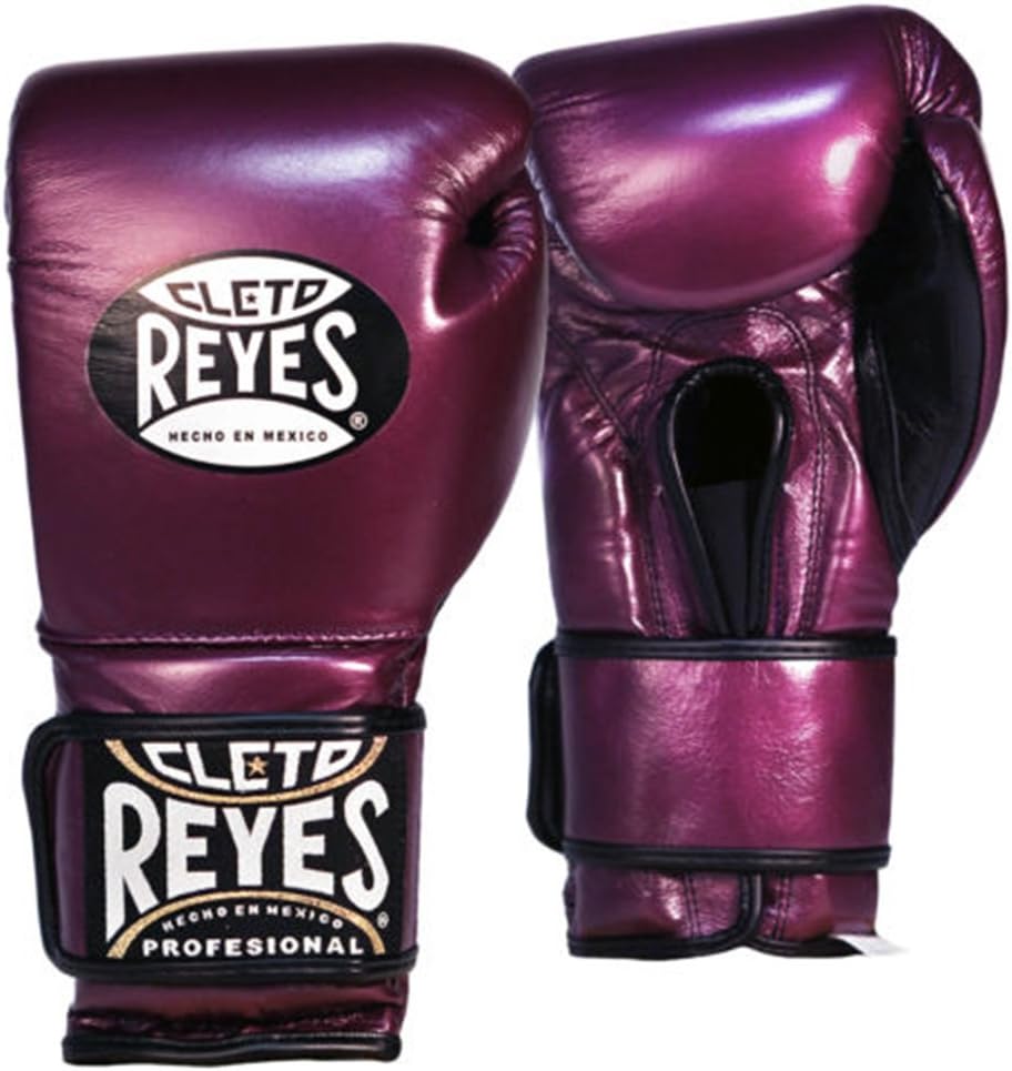 Cleto Reyes Hook & Loop Training Gloves - Regular Padding - Purple 14-Ounce