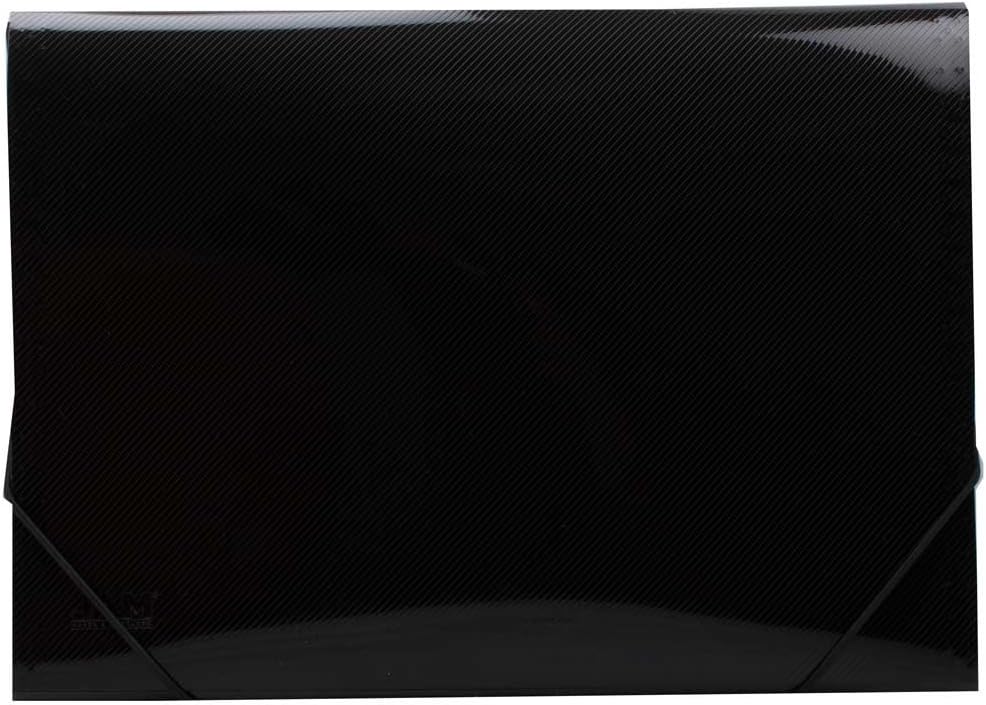 JAM PAPER Accordion Folders - 13 Pocket Plastic Expanding File - Legal Size - 10 x 15 - Black - 2/Pack