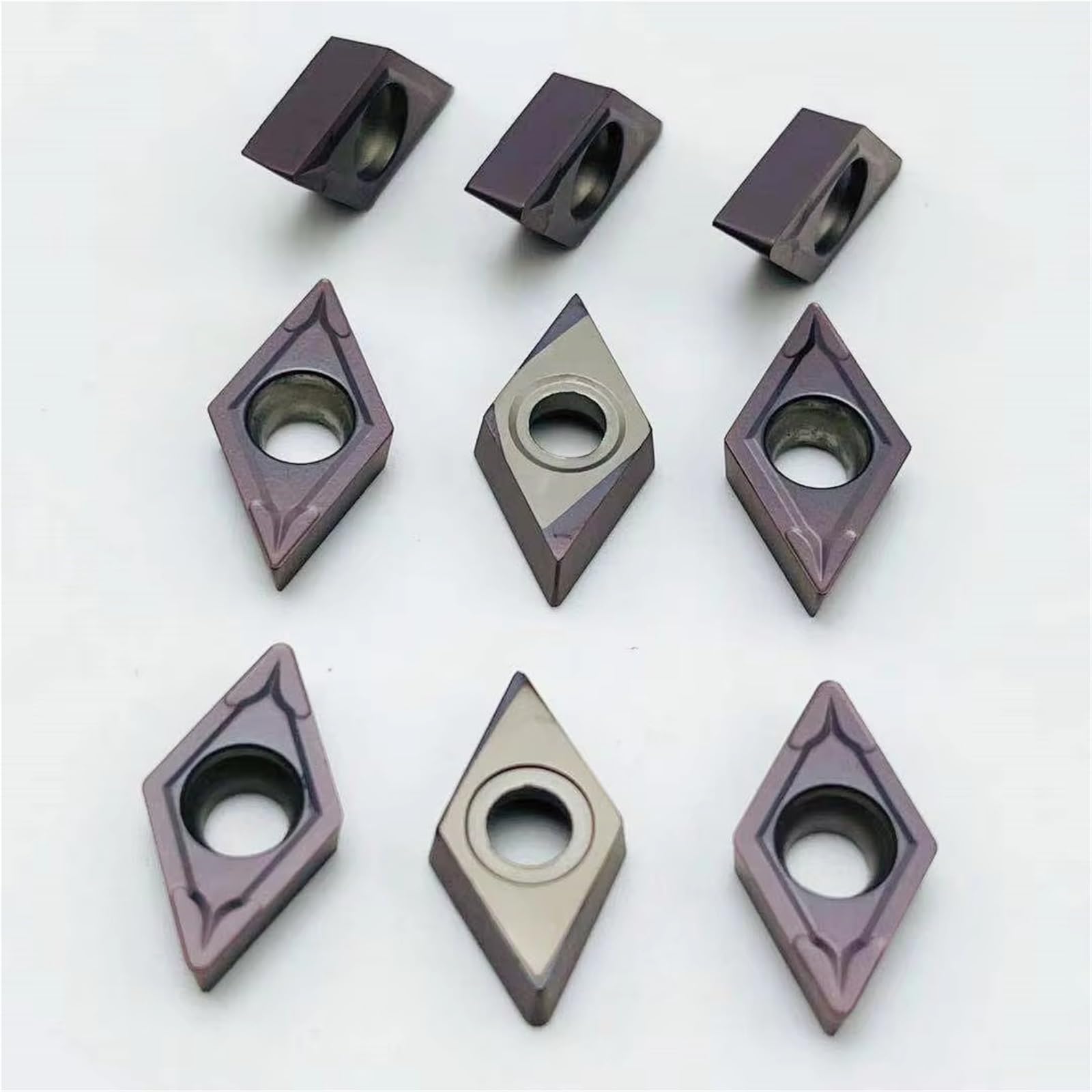 Hoja De Corte Ranura Aleación Dura CNC Con Forma Diamante 10 Piezas(DCMT11T308 KT15)