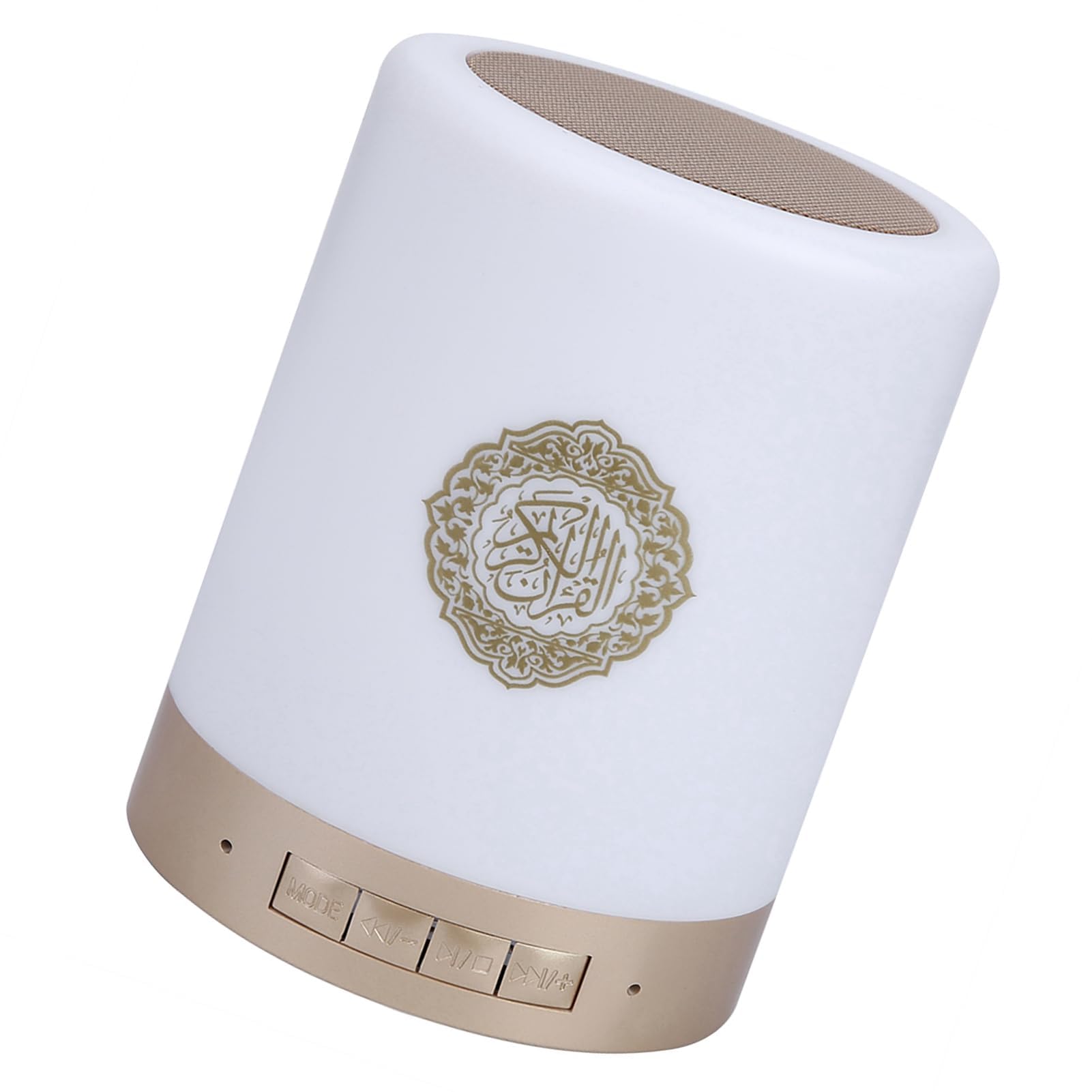 Atyhao 8GMP3 Coran Haut-Parleur avec Télécommande Tactile LED Lampe, 16 Langues pour Le Yoga Musique Joueurs Camping De Noël