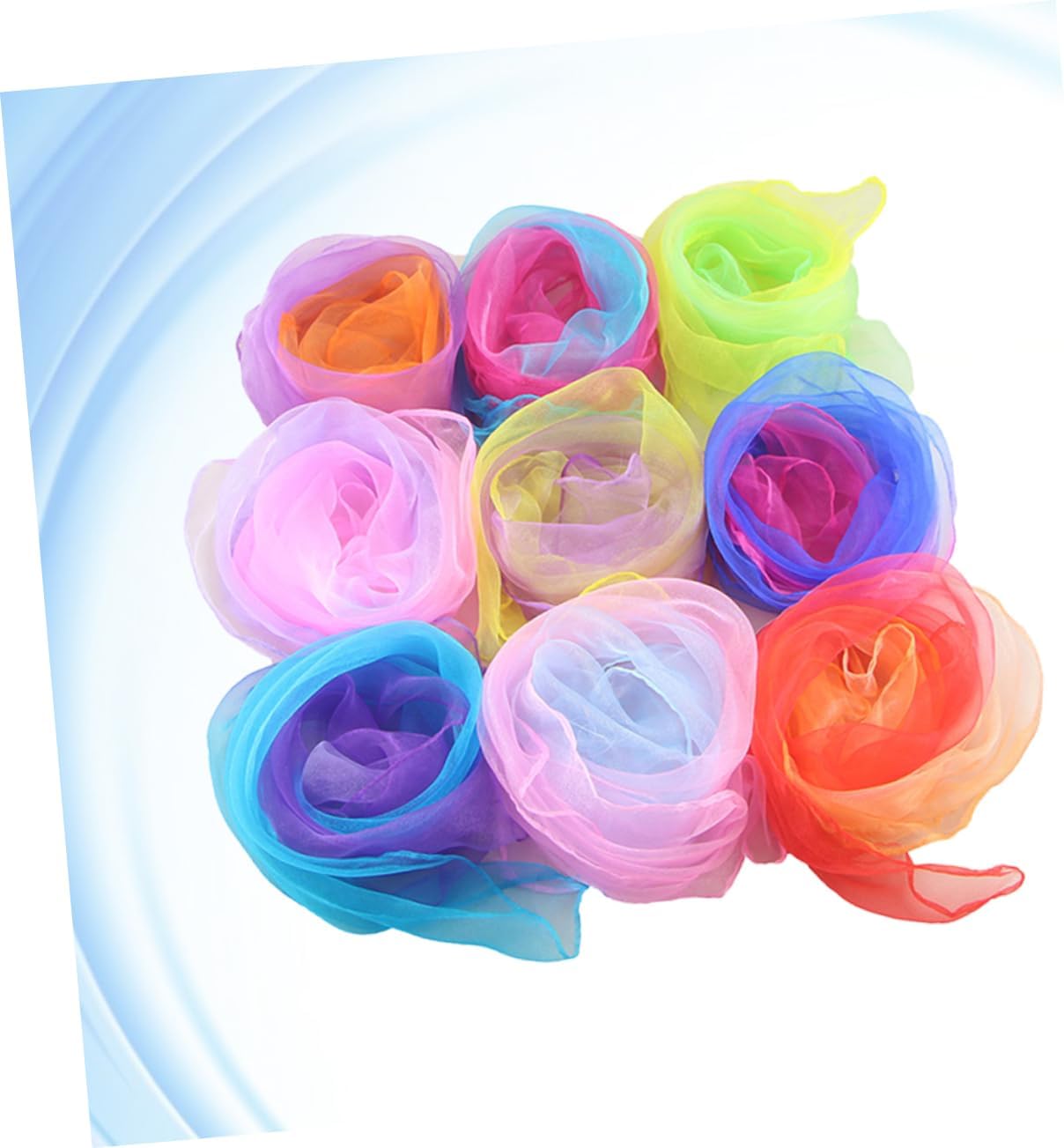 LIFKOME 20pieces Soft Boys and Girls Scarves Dance Juggling Scarves Stage Props for Boys and Girls Random Color