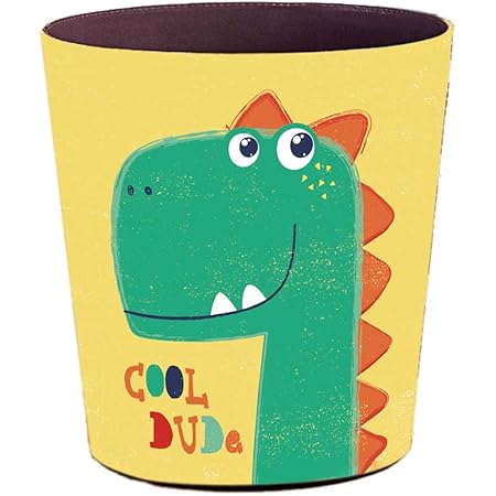 Batop Papierkorb Kinder 10l Pu Leder Wasserdicht Papierkorb Mit Dinosaurier Motiv Mulleimer Dekorativ Papierkorb Fur Kinderzimmer Madchen Junge Amazon De Kuche Haushalt