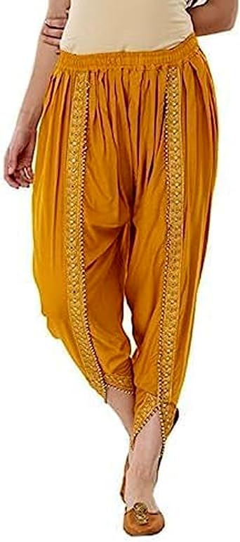 Womens Rayon Solid Plain Dhoti Patiala Plain & Perfect for Any Outfit