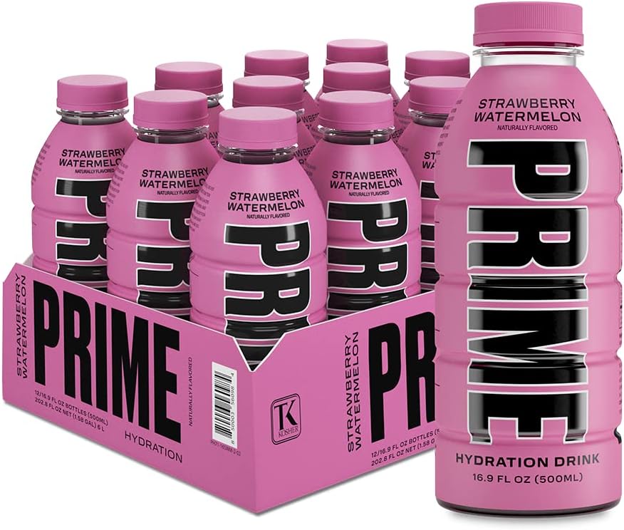 PRIME Hydration STRAWBERRY WATERMELON | Sports Drinks | Electrolyte Enhanced for Ultimate Hydration | 250mg BCAAs | B Vitamins | Antioxidants | 2g Of Sugar | 16.9 Fluid Ounce | 12 Pack