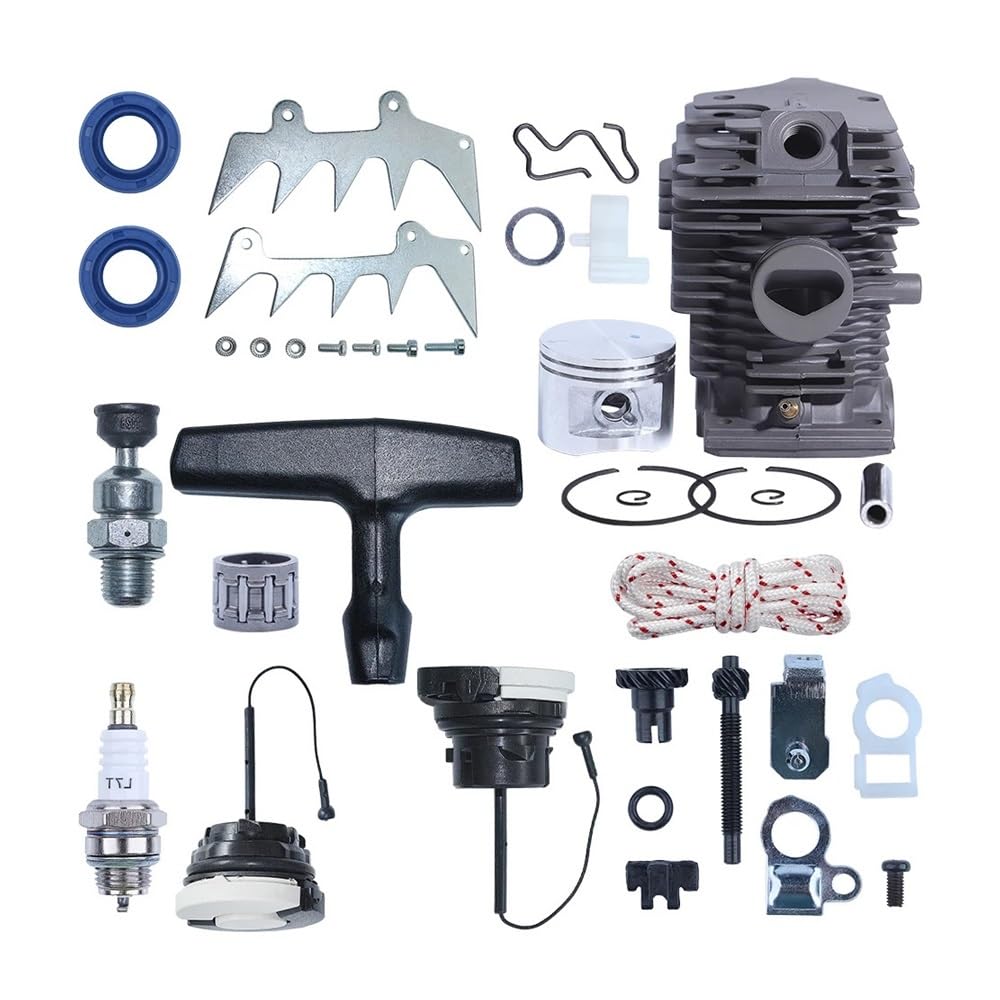 Kit de Ajuste de púas de trinquete de pistón de Cilindro de 46 mm for Motosierra S-ihl MS280 MS270 MS 270 280, Tapa de Gasolina, trinquete de Arranque Accesorios para cortacésped