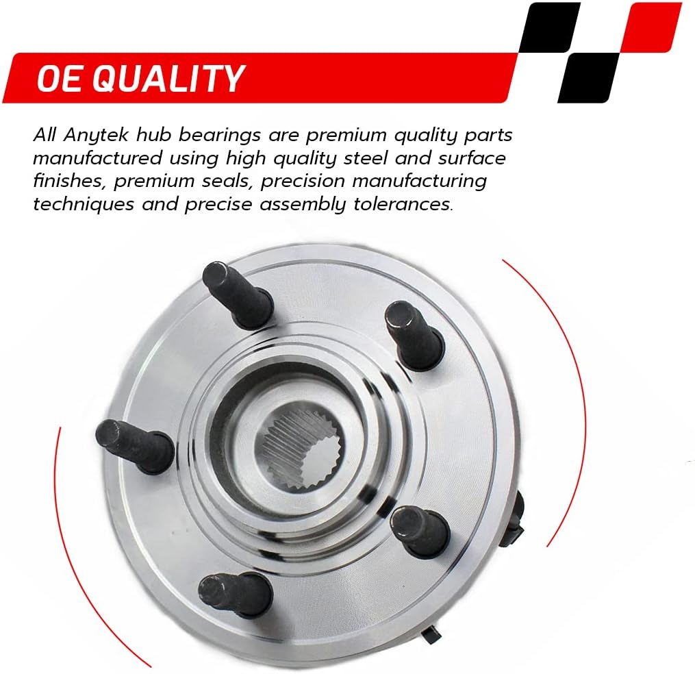 2PC Front Wheel Bearing & Hub Assembly for 2002-2005 Ford Explorer 4-Door Not for Sport Trac Models, 2002-2005 Mercury Mountaineer, 2003-2005 Lincoln Aviator