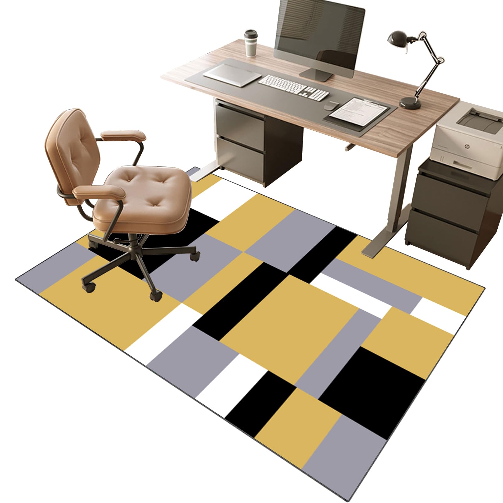 VETCS Gaming Stuhl Unterlage, Bürostuhl Unterlage, Bodenschutz Matte für Bürostuhl, Schreibtischstuhl Unterlage für zu Hause, Bodenschutzmatte für Hartböden, Gaming Teppich für Parkett 120 x 160 cm
