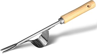 Betus Manual Hand Weeder - Bend-Proof Leverage Base for Super Easy Weed Removal & Deeper Digging - Sturdy Chrome Plated Steel - Compact Garden Weed Puller Tool for Yard Lawn and Farm