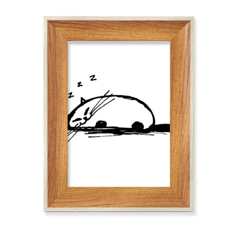 Cadre de photo en bois de bureau affichage tableau art peinture ensembles Le Sourire de Chat