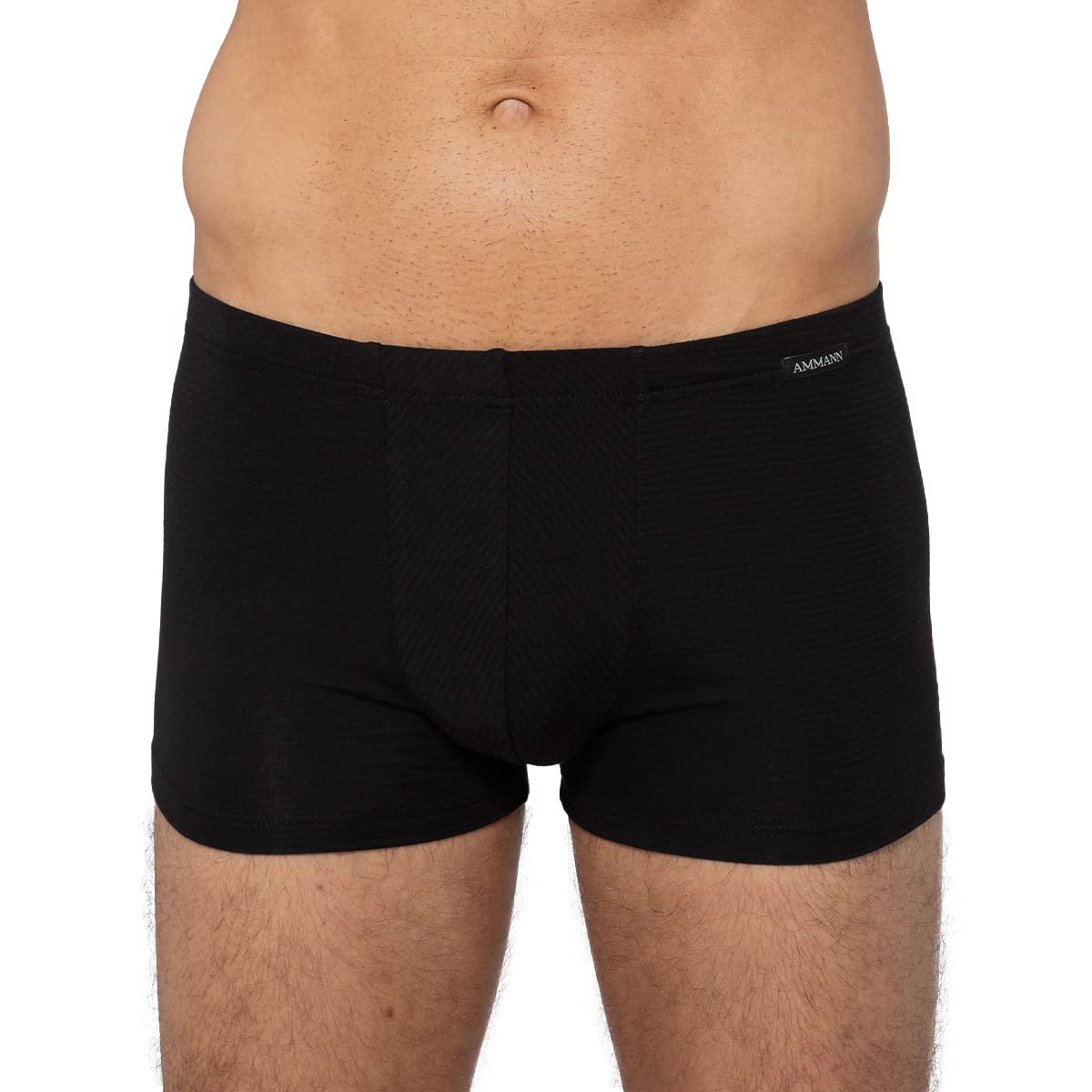 Ammann 3er Pack Herren Pants Retro-Shorts - Cotton & More - Unterhose ohne Eingriff - Modal-Baumwoll-Elastan Mischung - Schwarz Dunkel-Blau - Größe 5 bis 14