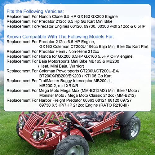 High Performance Upgraded Carburetor Carb Air Filter Adapter Cable Main Jet Kit Replacement For Coleman Ct200U Ct200U-Ex Bt200X Gx160 Predator 212Cc 196Cc 6.5Hp Engine Mini Bike Go Kart Racing Blue #TOP4