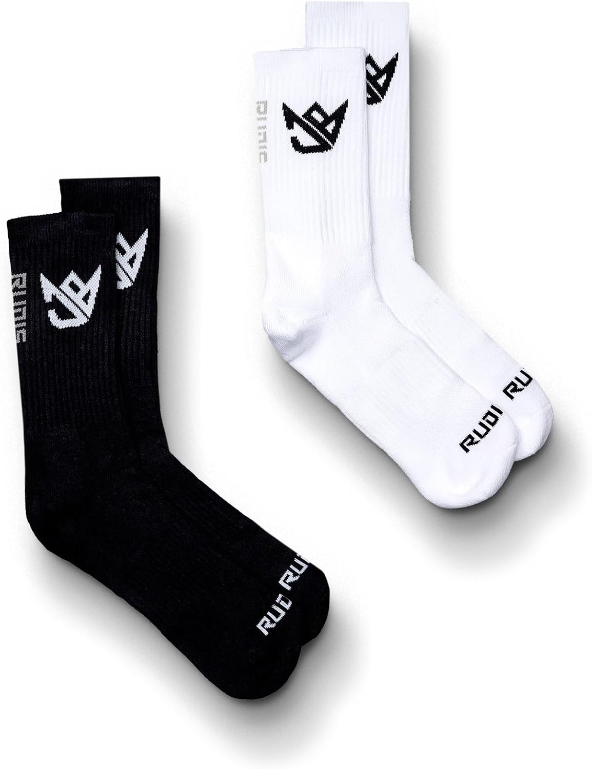 RUDIS JB White/Black Knit Essential Socks (2 Pair)