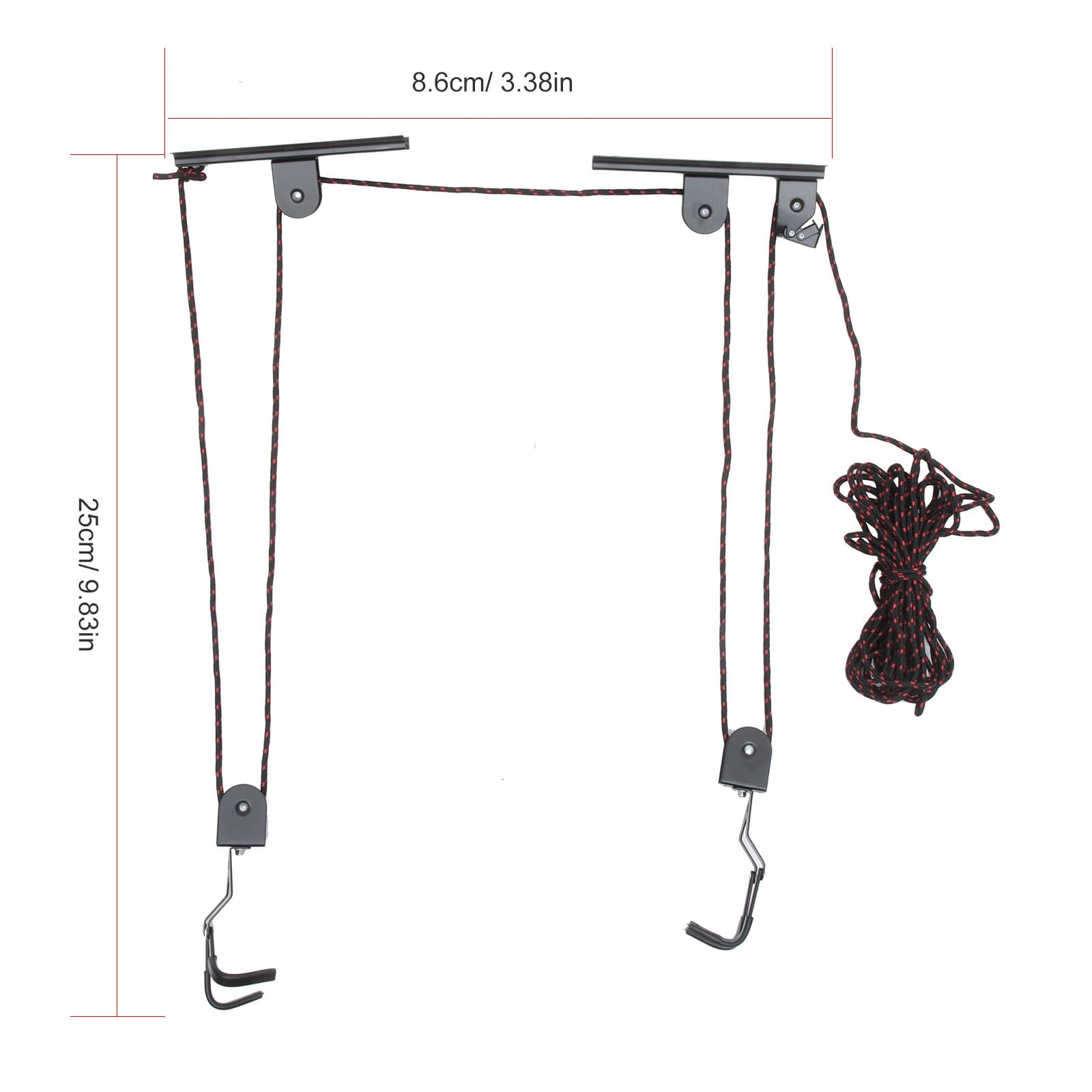 Soporte Colgante para Bicicleta Negro de Acero, Abs y PP | Montaje en Pared o Techo, Uso Interior, Diseño Estable y Ligero, Adecuado para Aficionados al Ciclismo Color Aleatorio