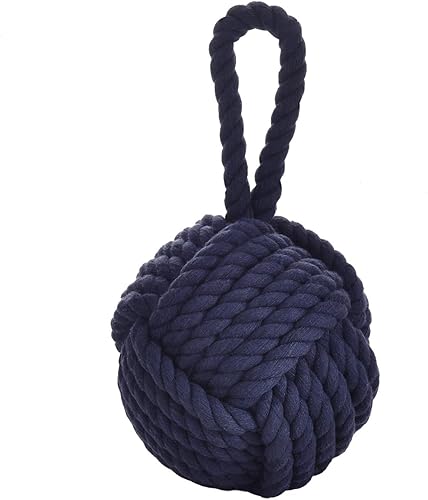 Vista 22 de Pomeat Topes decorativos para puerta, nudo de cuerda, tope de puerta decorativo con peso náutico, tope de puerta resistente, lindo tope de puerta