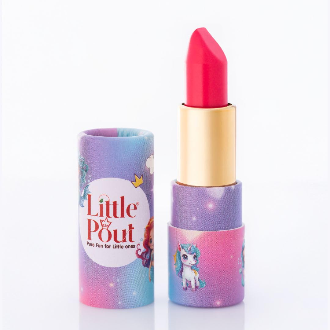 Little Pout Natural Kids Lipstick – MystiPink 055 Raspberry Shade | Organic Shea & Cocoa Butter | Safe, Vegan & Mom-Approved Lipstick for Girls (3g)-image-20