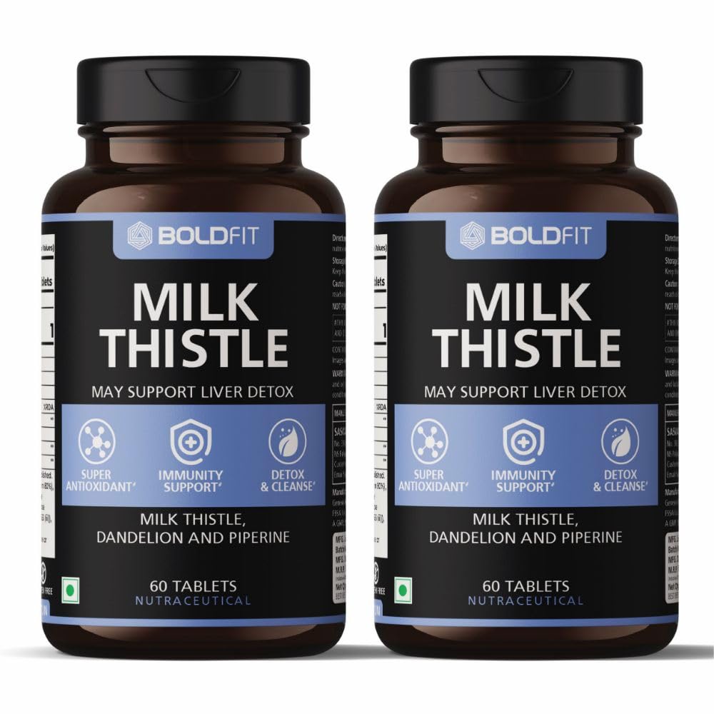 Boldfit Milk Thistle Liver Detox Supplement for Men & Women Liver Support Supplement With Silymarin & Dandelion - Liver Detox Tablets Helps with Liver Cleanse Supports Immunity- 120 Vegetarian Tablets (B08HX2NT18) Amazon Price History, Amazon Price Tracker