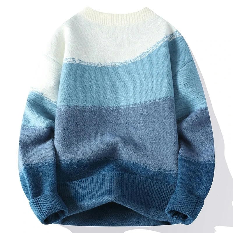 Non-Iron Men's Patchwork Sweaters Spring Autumn Winter Clothes Classic Style Casual Pullovers2