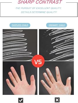 Non-toxic Dustless Chalk for Kids, Colored Chalk With Holder The Best Art Tool for Blackboard Kids Children Drawing Writing,24PCS