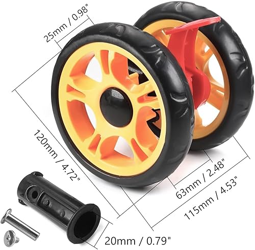 Miniatura 8 de MroMax Juego de ruedas de cochecitos de 4 piezas espumosas de 4.7in, rueda individual de 4.724 x 0.984in (diámetro de la rueda x grosor de la rueda)
