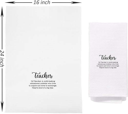 Miniatura 4 de Regalos para profesores, regalos de agradecimiento para profesores, toallas de cocina para profesores, toallas de tejido gofre de definición para