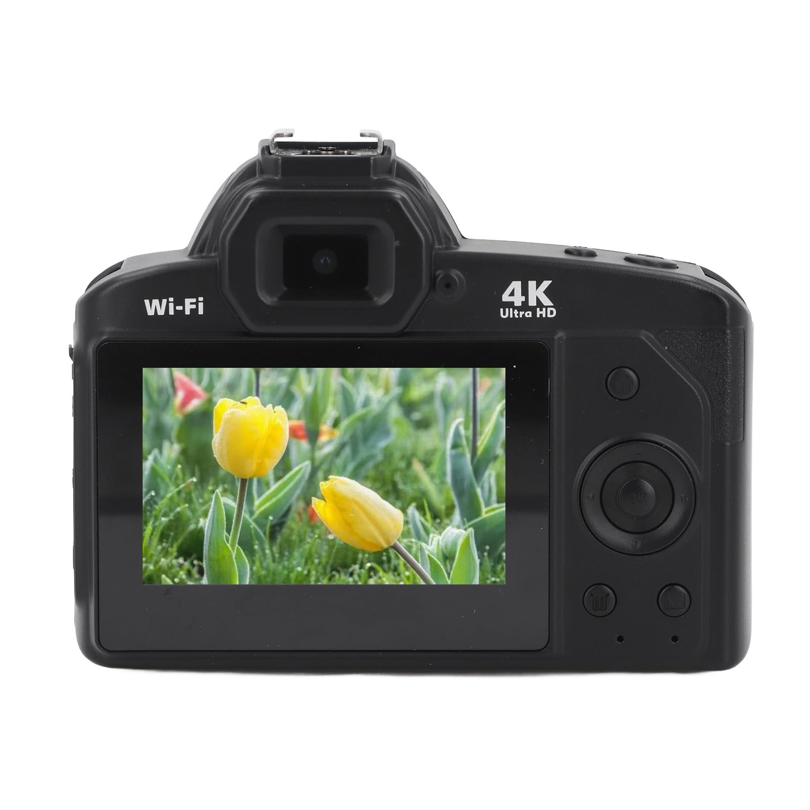Digital Camera with 3 Inch Screen, 4K 16x Digital Zoom Night Vision Dual Cameras Camcorder with Memory Card for Photography (128G)
