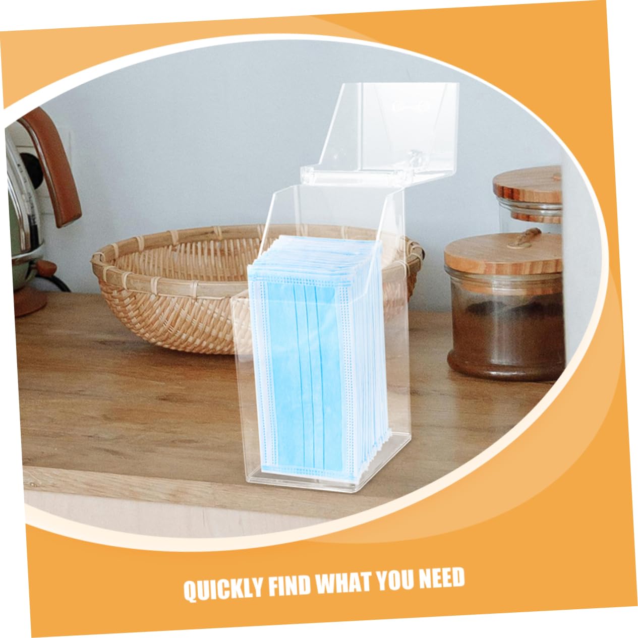 2pcs Desktop Mask and Glove Dispenser Box with Lid Storage Organizer for Laboratory and Office for Gloves and Masks