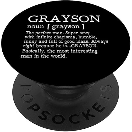 Amazon Com Adult Definition First Name Grayson Pop Socket Popsockets Grip And Stand For Phones And Tablets