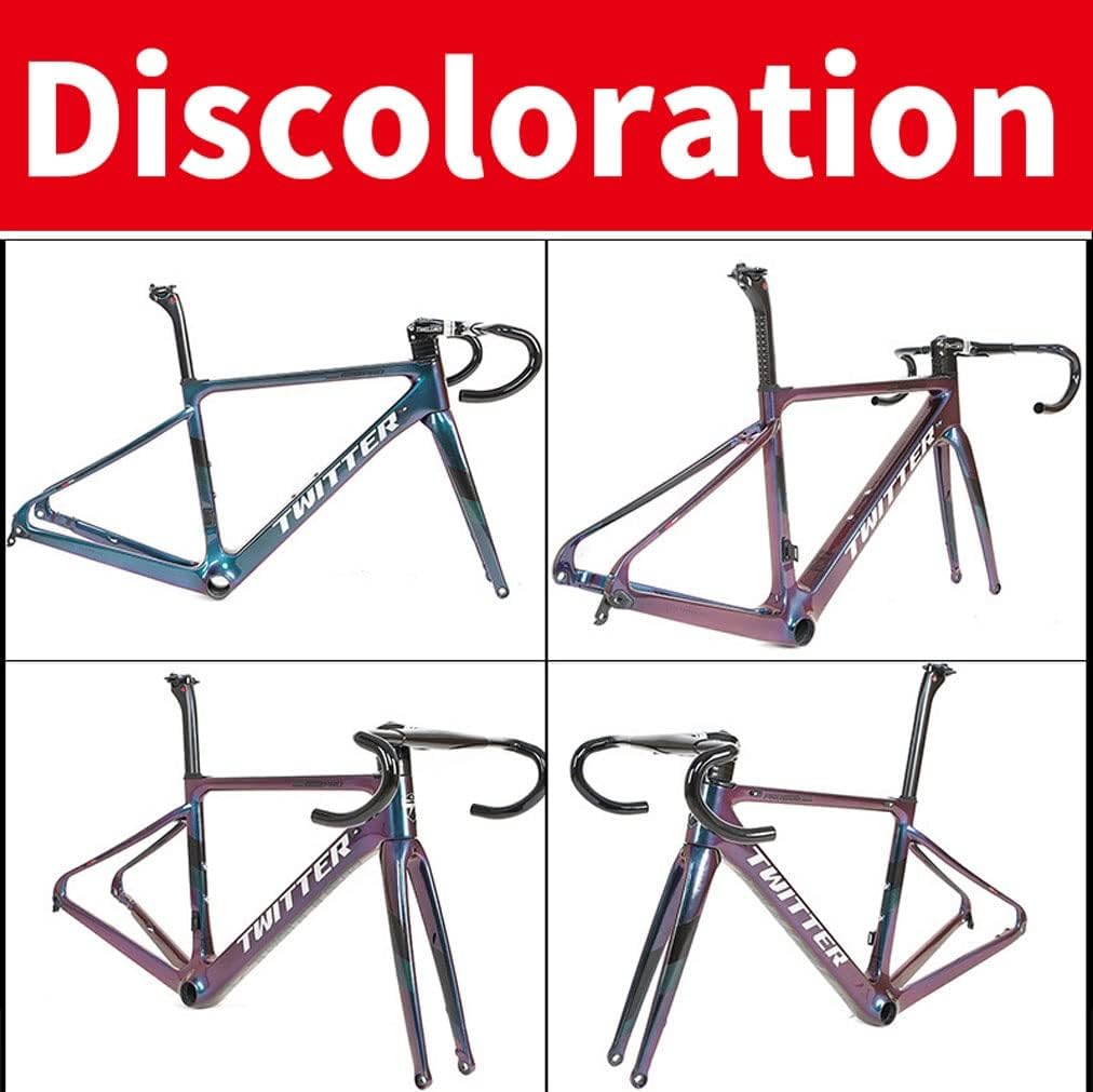 700C Road Bike Frameset Carbon C Brake Frame 45/48/51/54CM BB86 100/130mm QR Frame Set Full Internal Routing(54CM Silver)