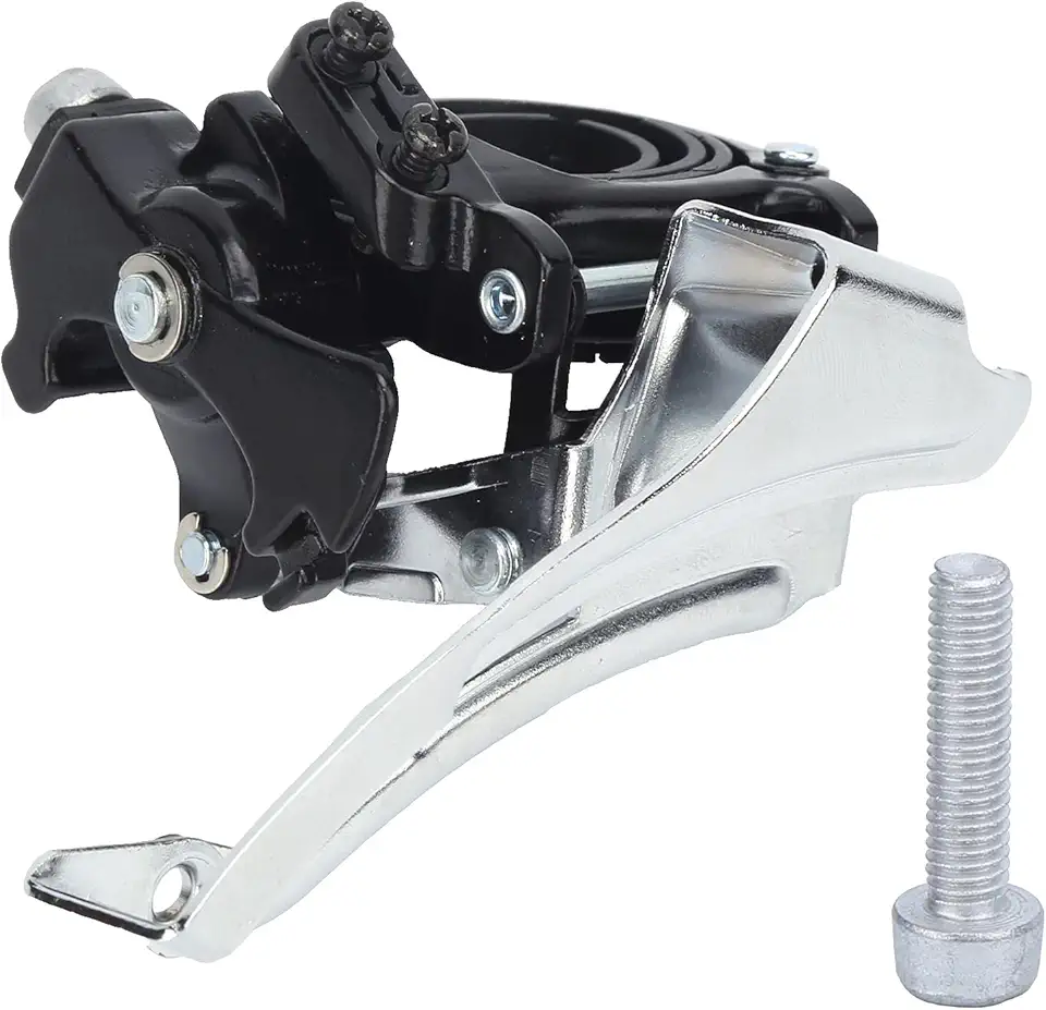 Wake Mountain Bike Bicicleta Desviador Dianteiro Shifter Aço Carbono Alto Kit Acessório Leve Prata Preto para Mountain Bike
