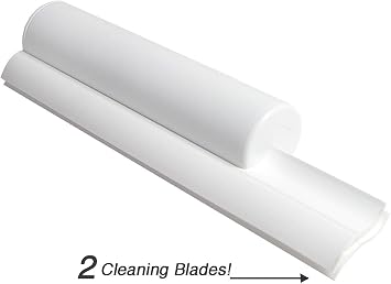 Cleret Dual Bladed Classic Bath Squeegee - All White